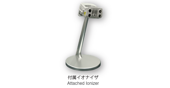 Powerful ionizer (electrostatic eliminator) for improved dust removal