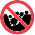 Icon: Do not allow foreign matter to accumulate
